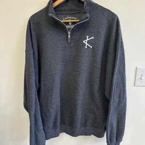 Caffeine and Kilos Charcoal Quarter-Zip Men's Sweater